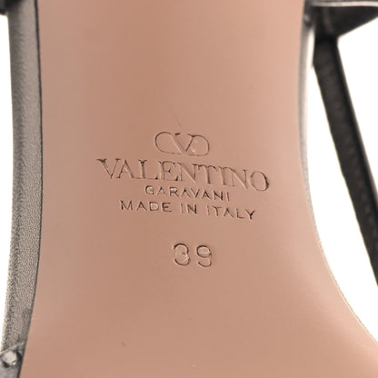 Valentino Garavani Metallic Nappa Crystal Vlogo Glow Slingback 80mm Pumps 39 Grey 8 of 9