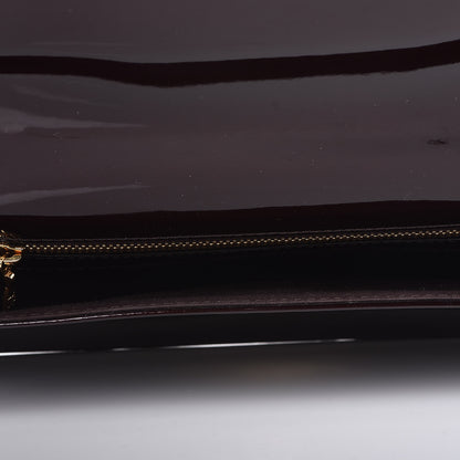 Louis Vuitton Patent Sobe Clutch Amarante 5 of 7
