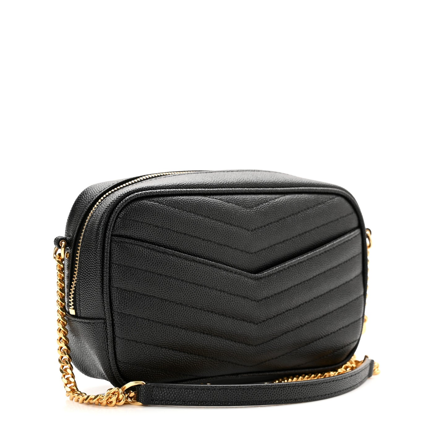 Grain De Poudre Matelasse Monogram Mini Lou Camera Bag Black