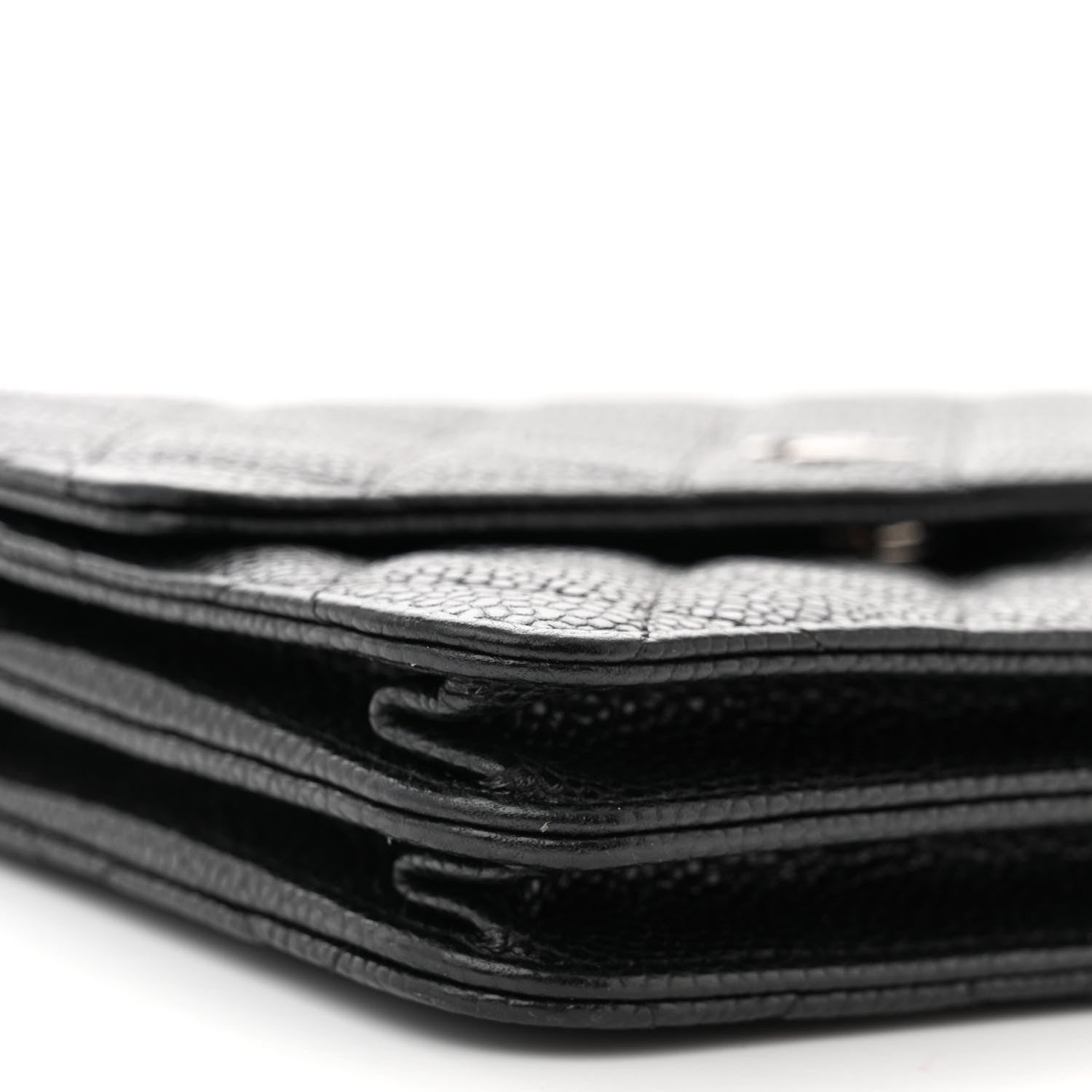 Chanel Caviar Quilted Square Wallet On Chain WOC Black 10 of 12