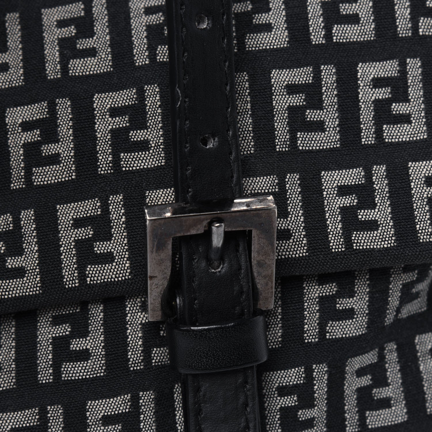 Fendi Zucchino Shoulder Bag Black 26 of 27