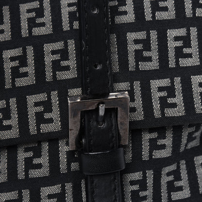 Fendi Zucchino Shoulder Bag Black 26 of 27