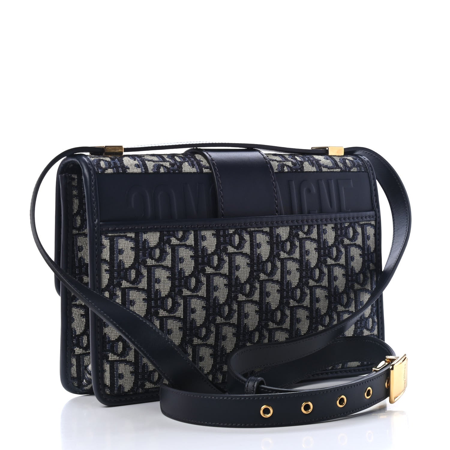 Christian Dior Oblique 30 Montaigne Flap Bag Blue 2 of 4