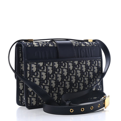 Christian Dior Oblique 30 Montaigne Flap Bag Blue 2 of 4