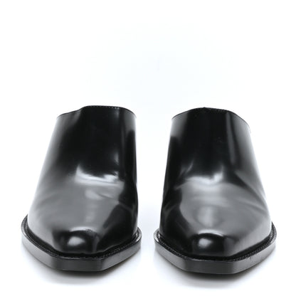 Fendi Vitello Abrasivato FF Cut Mules 39 Black 2 of 7