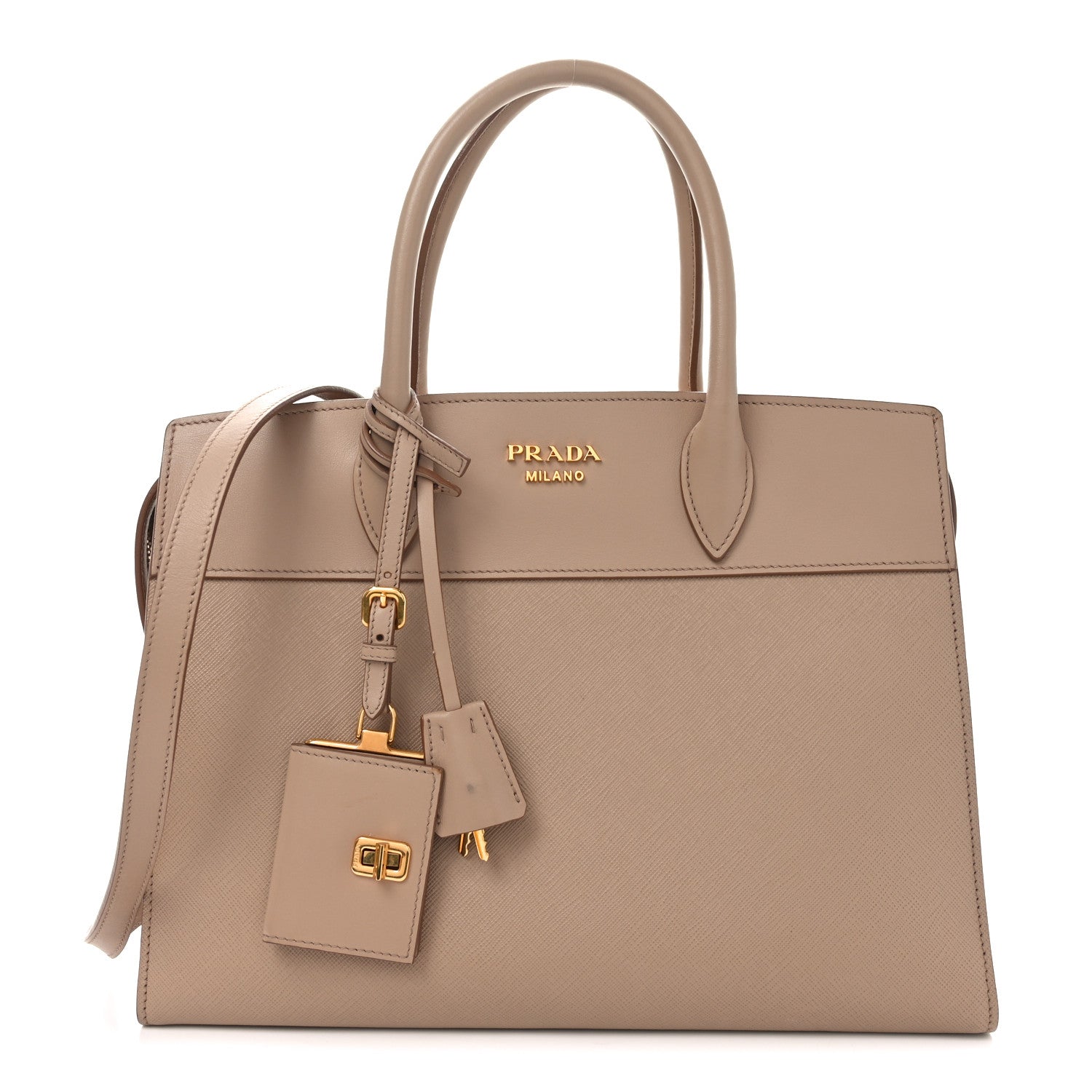 Prada Saffiano City Calfskin Medium Esplanade Cammeo 1 of 9