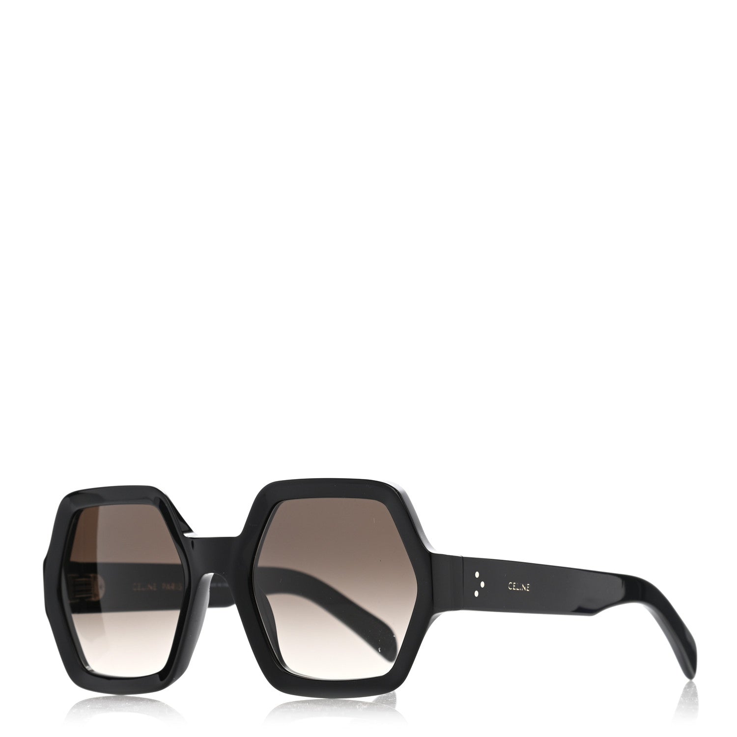 Celine Acetate Octagon Polarized Sunglasses CL40131 Black 1 of 7