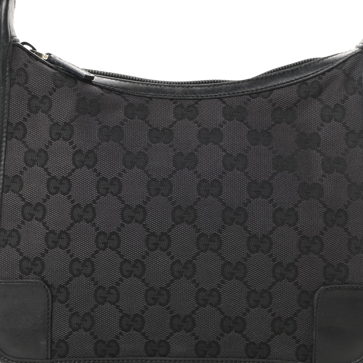 Nylon Monogram Shoulder Bag Black
