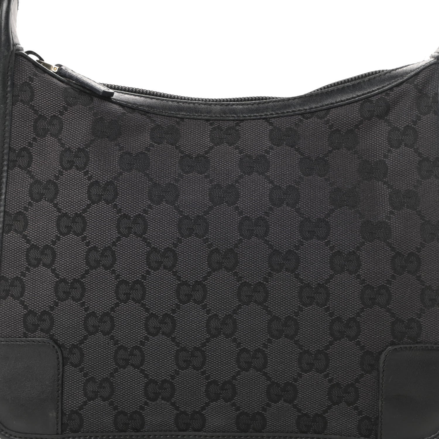 Gucci Nylon Monogram Shoulder Bag Black 7 of 13