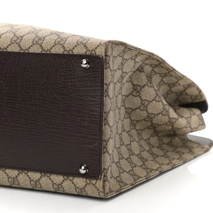 Gucci GG Plus Monogram Piston Lock Tote Dark Brown 10 of 14