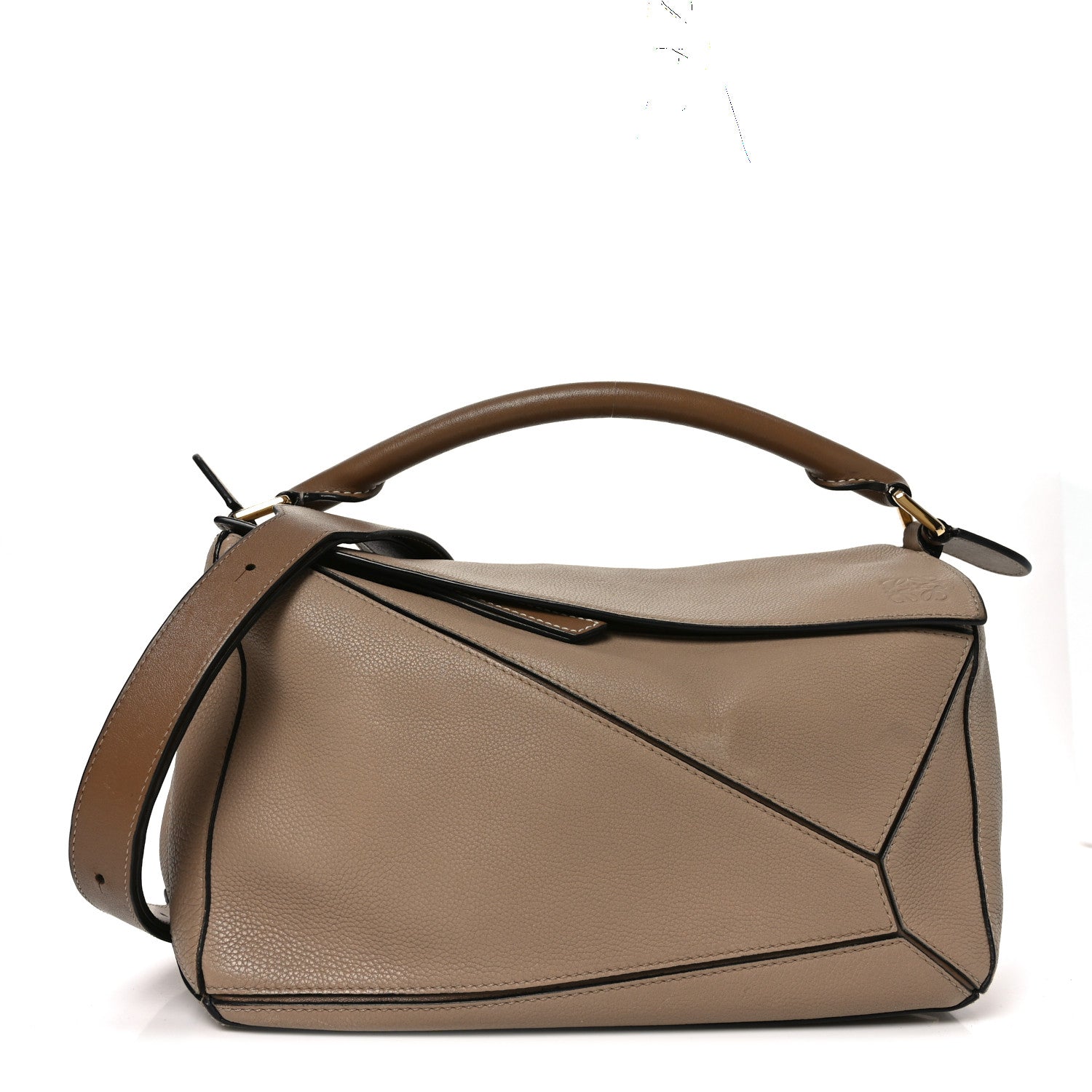 Loewe Grained Calfskin Medium Puzzle Bag Sand Mink 1 of 10