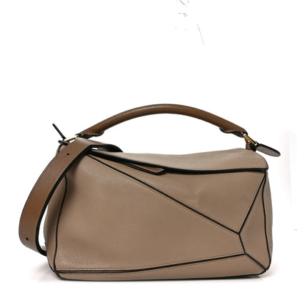 Loewe Grained Calfskin Medium Puzzle Bag Sand Mink 1 of 10