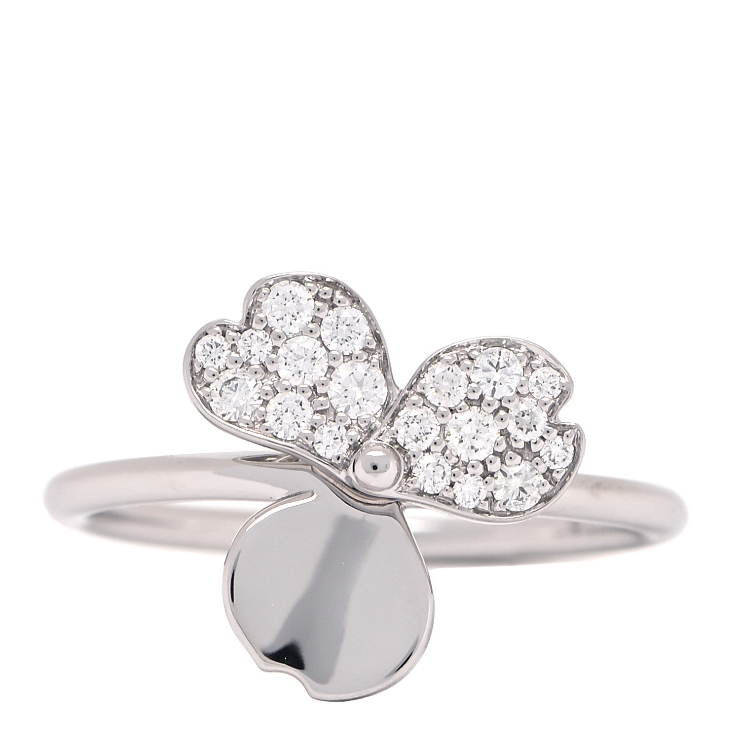 Tiffany Platinum Diamond Paper Flowers Ring 52 6 1 of 5