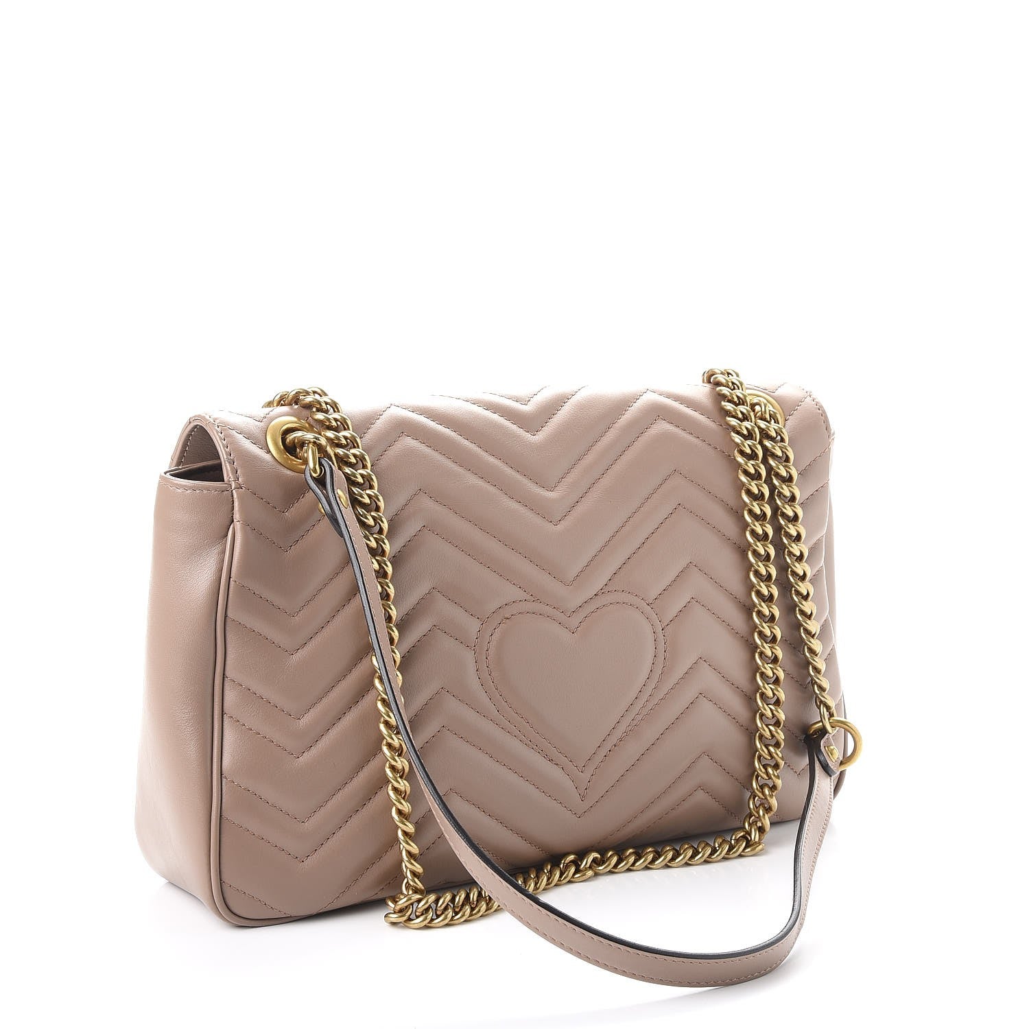 Gucci Calfskin Matelasse Medium GG Marmont Shoulder Bag Porcelain Rose 3 of 10