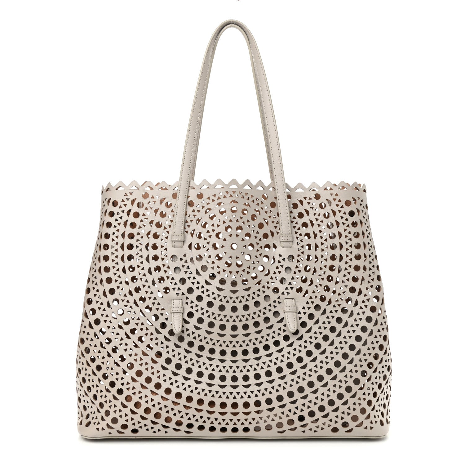 Alaia Lux Calfskin Vienne Mina 32 Bag Perle 2 of 11