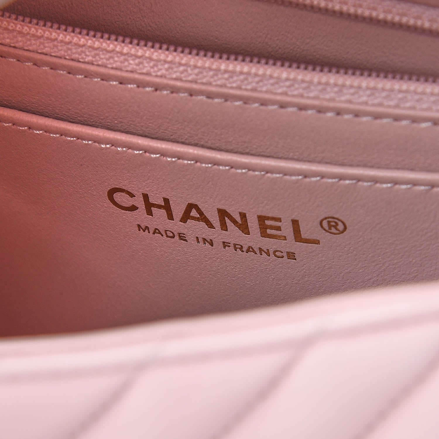 Chanel Calfskin Chevron Quilted Mini Rectangular Flap Light Pink 6 of 8