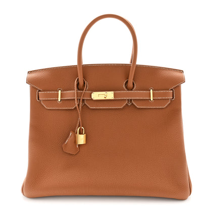 Hermes Togo BIRKIN 35 Gold 1 of 11