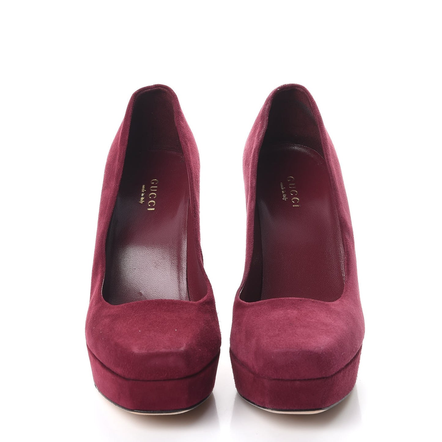 Suede Platform Pumps 36.5 Burgundy