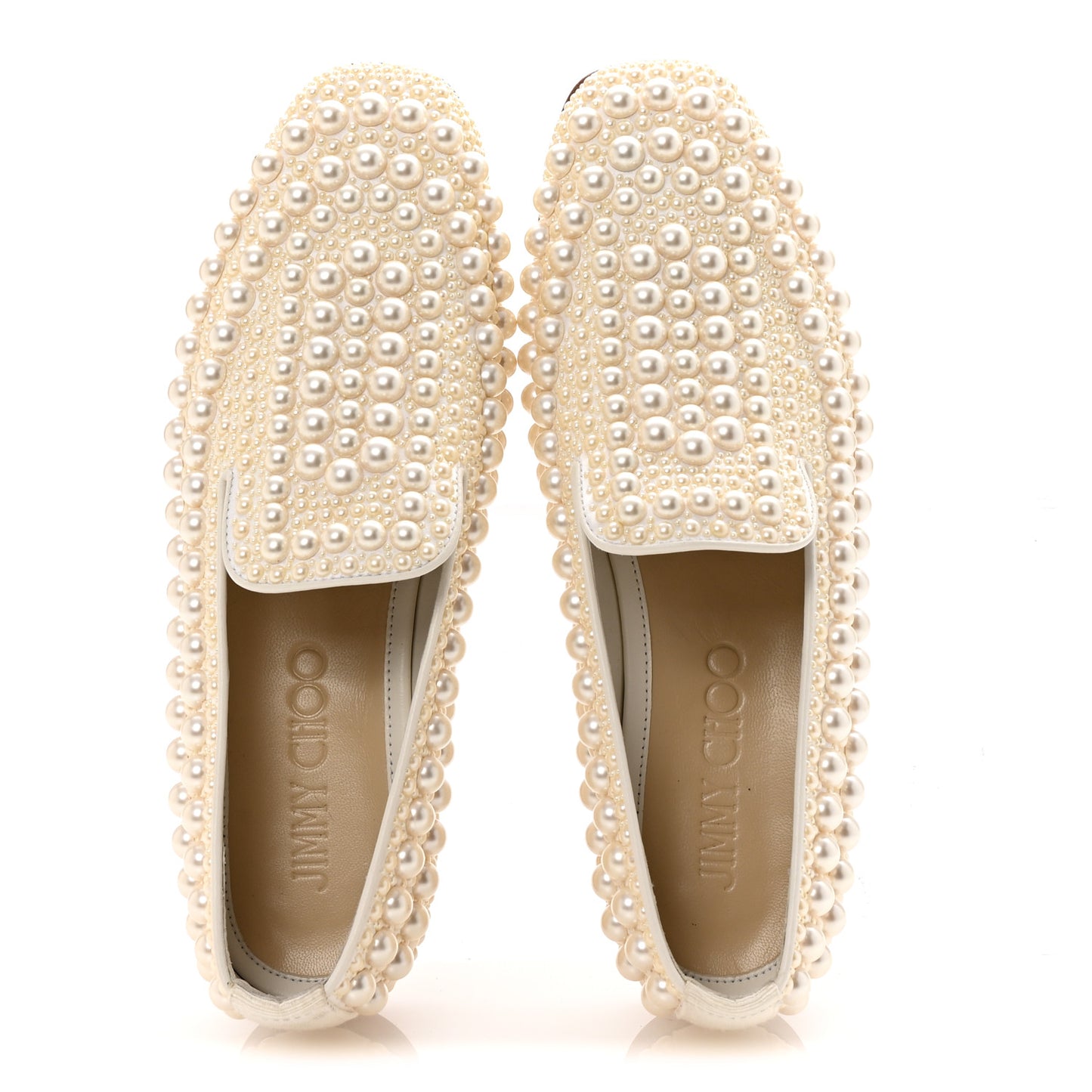 Pearl Satin Varsha Flats 37 White