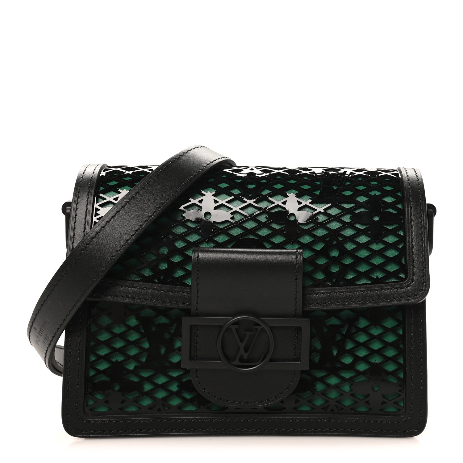 Louis Vuitton Patent Calfskin Monogram Lace Dauphine Mini Emerald Green 1 of 9
