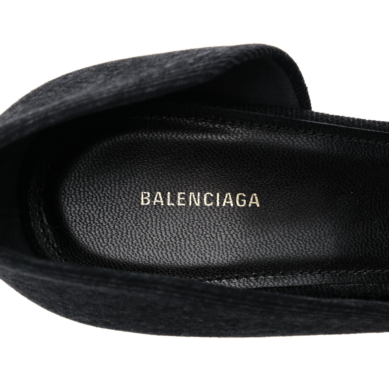 Balenciaga Denim BB D'Orsay Pointed Toe Knife 80mm Pump 39 Black 7 of 14