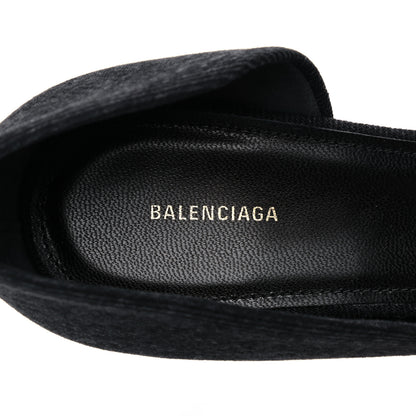 Balenciaga Denim BB D'Orsay Pointed Toe Knife 80mm Pump 39 Black 7 of 14