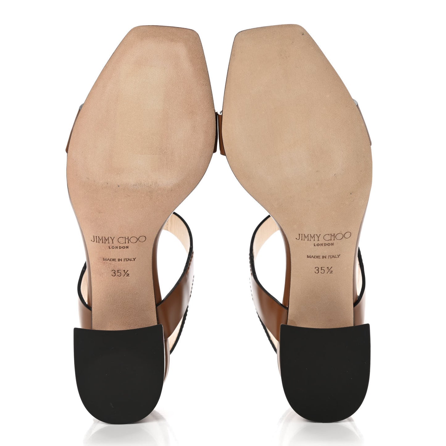 Liquid Calfskin Jin 45 Sandals 35.5 Cuoio