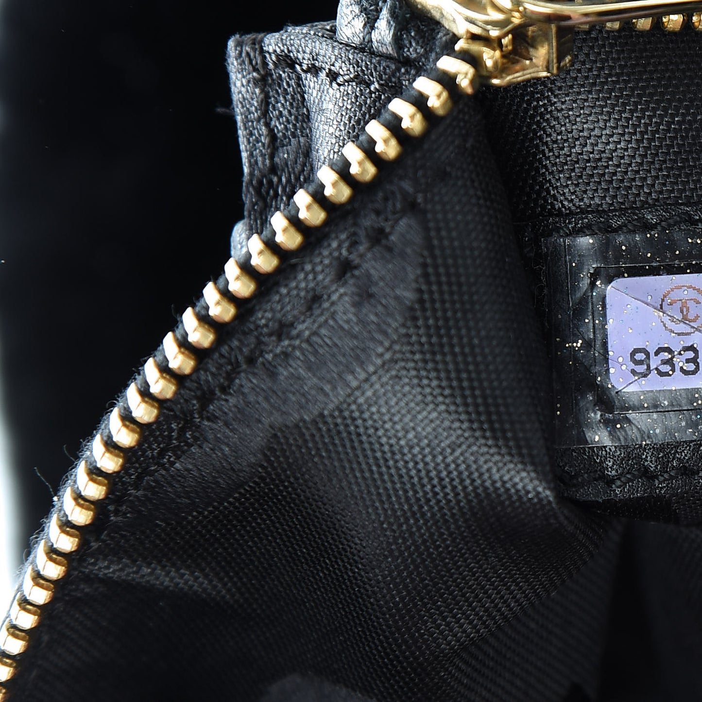 Rabbit Fur Harlequin Shoulder Bag Black
