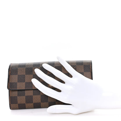 Louis Vuitton Damier Ebene Sarah Wallet 2 of 8