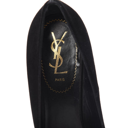 Saint Laurent Suede Calfskin Tribtoo 80 Pumps 39.5 Black 7 of 11