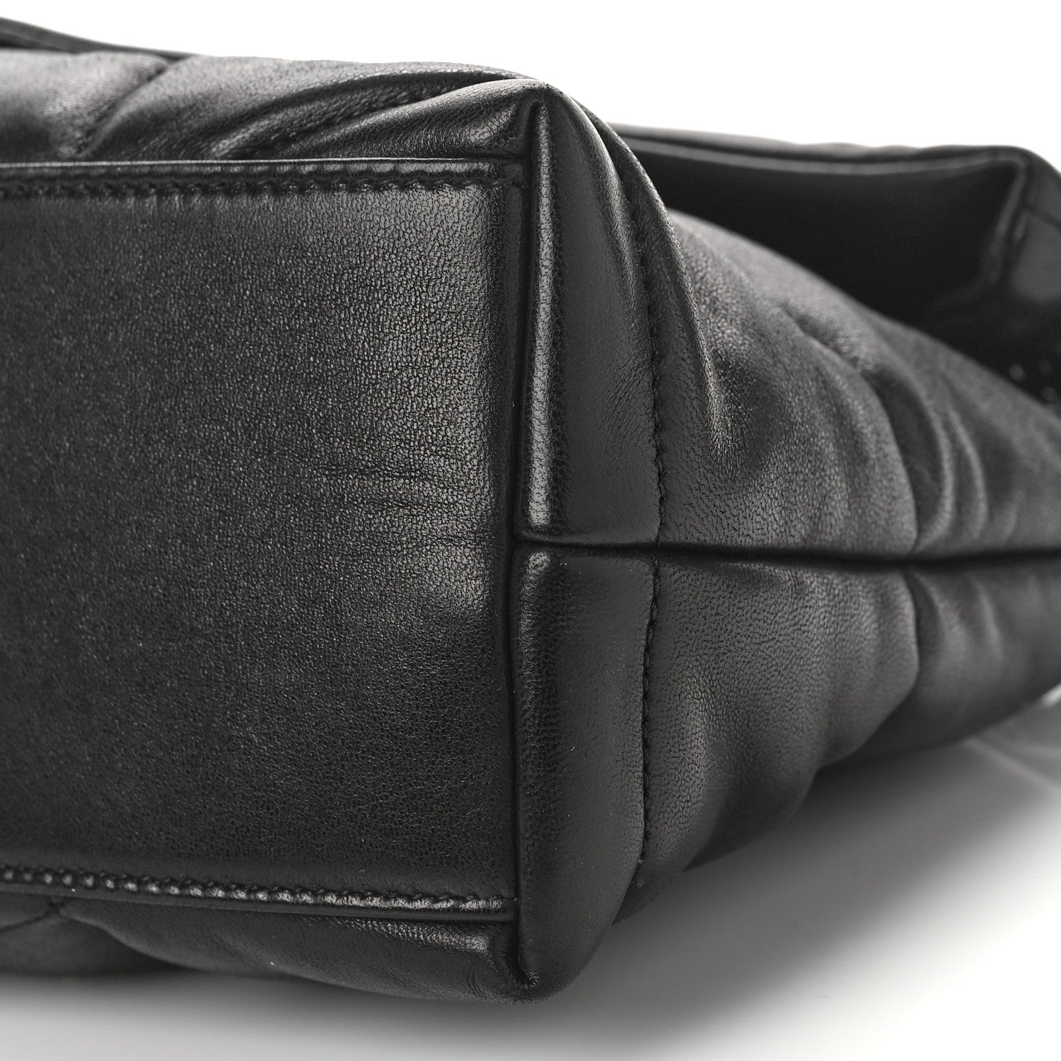 Saint Laurent Lambskin Quilted Monogram Monochrome Small Loulou Puffer Chain Satchel Black 8 of 8