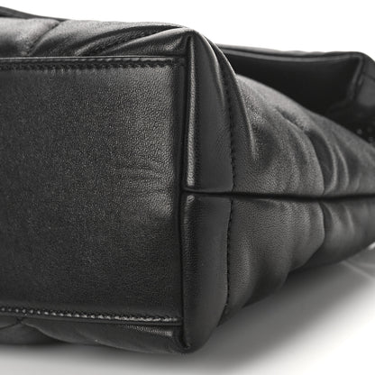 Saint Laurent Lambskin Quilted Monogram Monochrome Small Loulou Puffer Chain Satchel Black 8 of 8