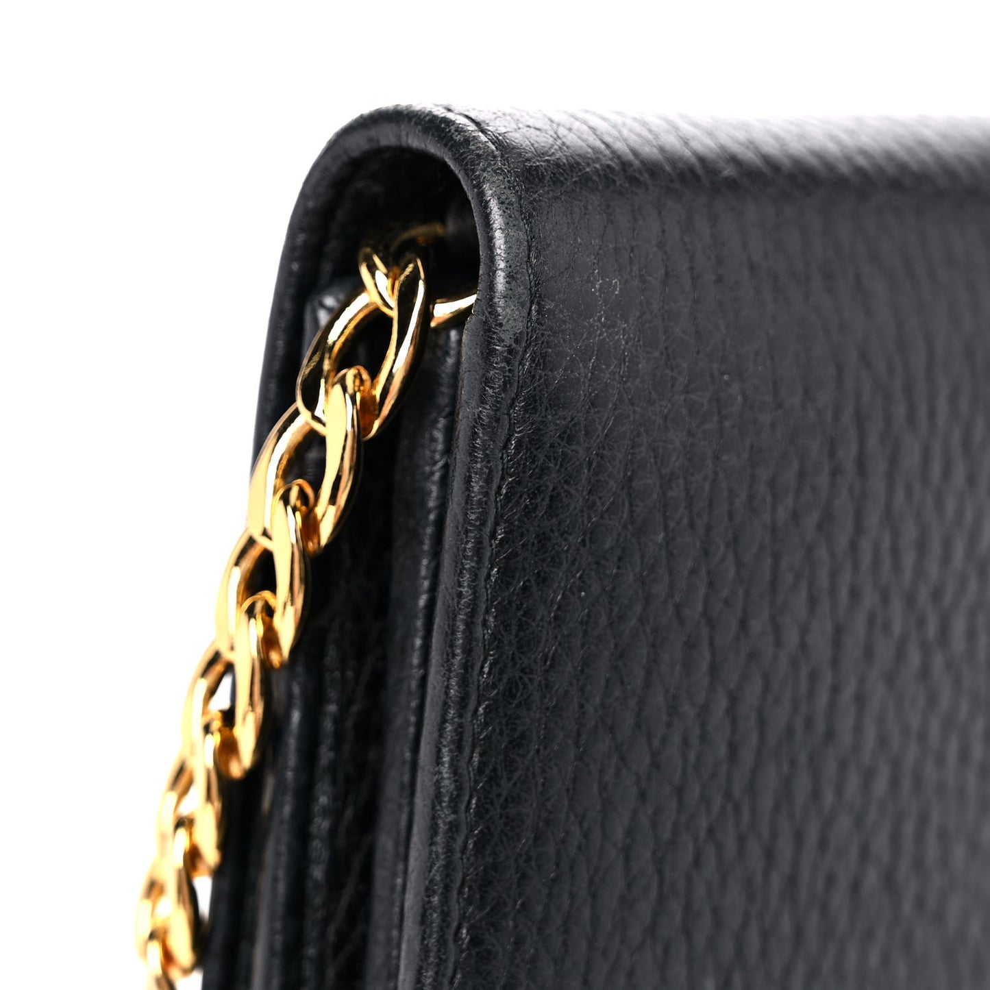 Vitello Daino Chain Wallet Black