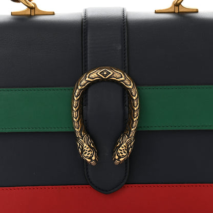 Gucci Moon Calfskin Bamboo Web Medium Dionysus Top Handle Bag Blue Emerald Hibiscus Red 7 of 10