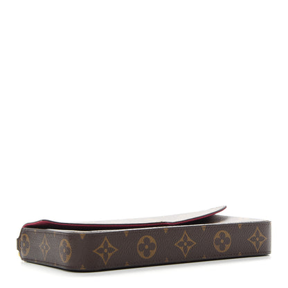 Louis Vuitton Monogram Pochette Felicie Chain Wallet Fuchsia 5 of 10