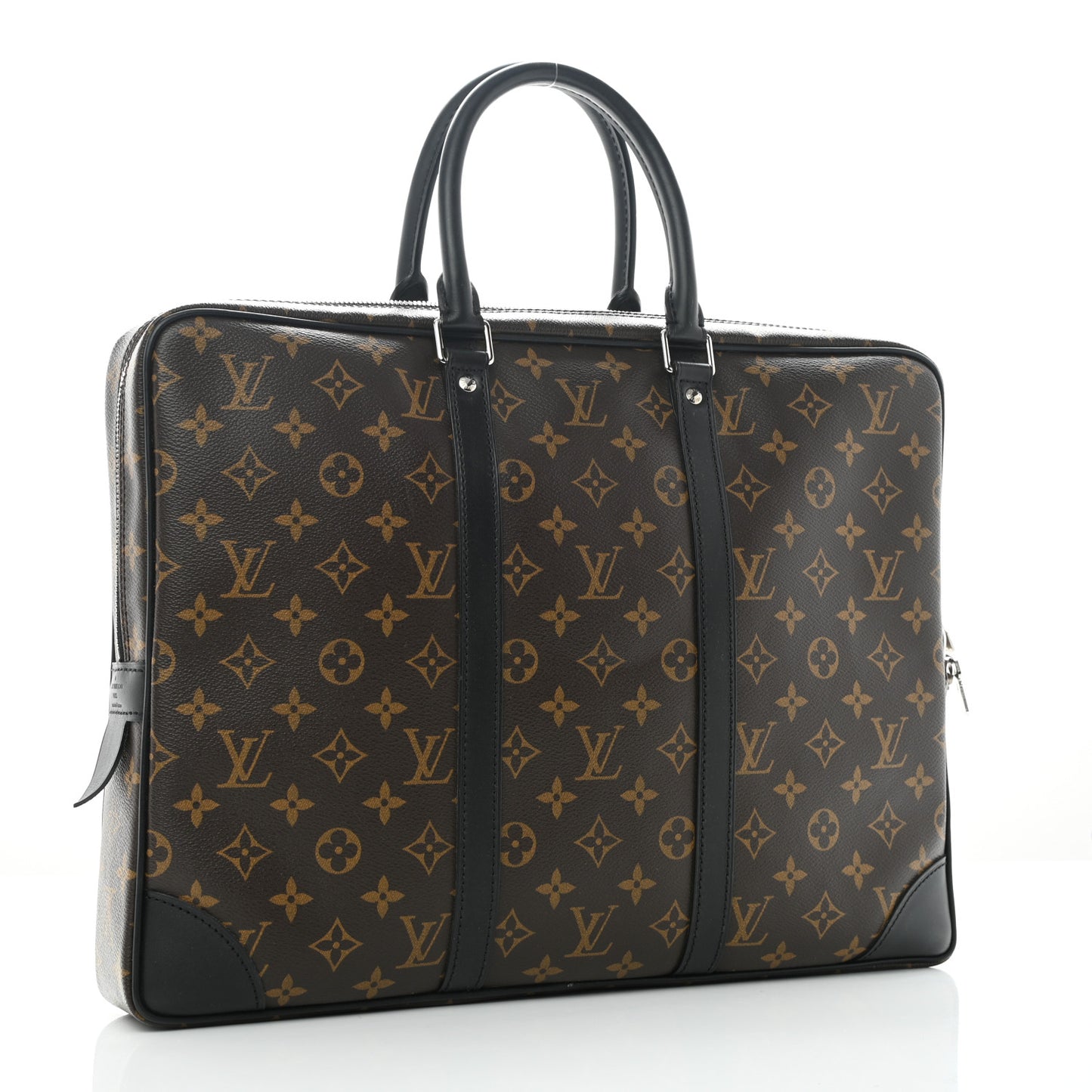 Monogram Macassar Porte Documents Voyage Soft Briefcase