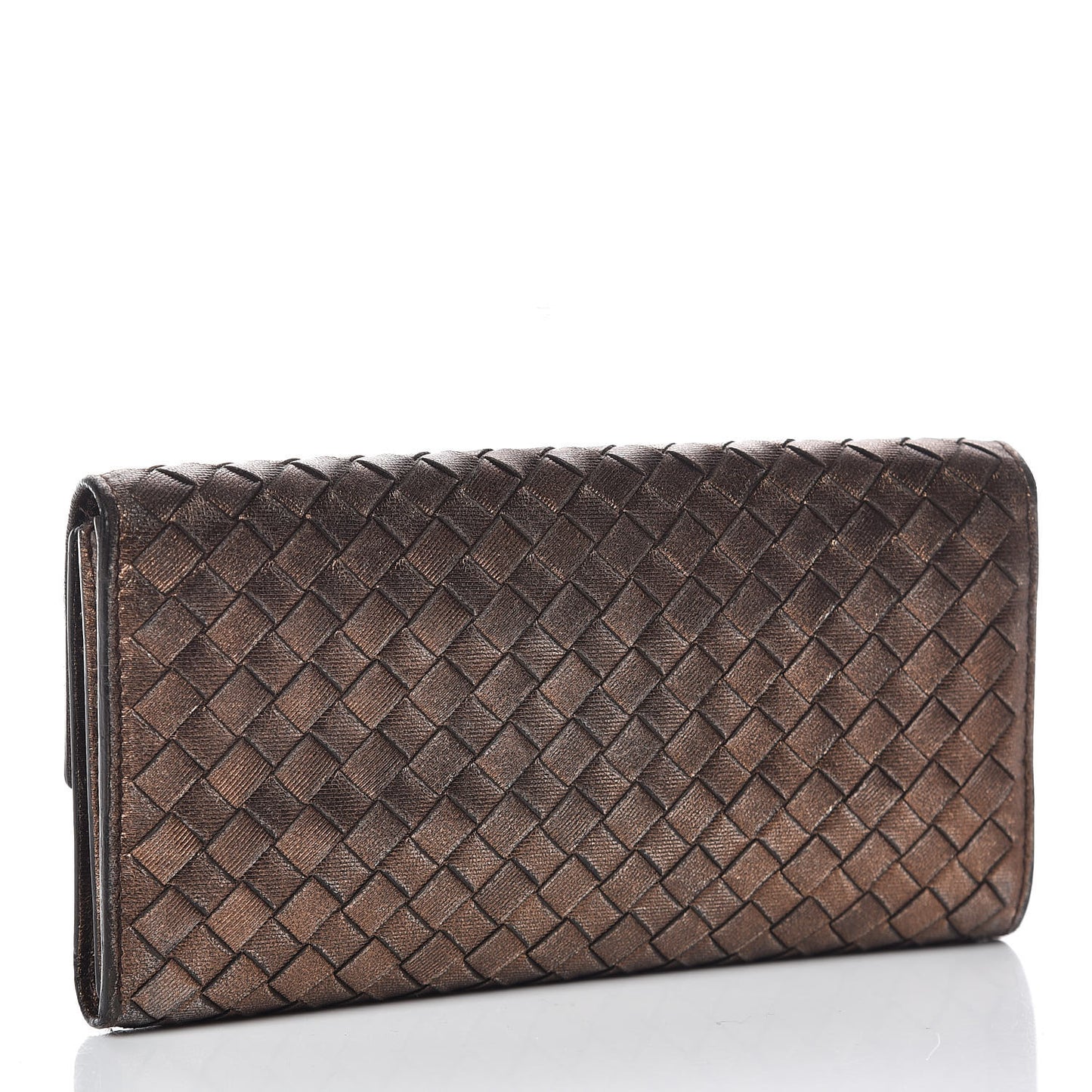 Nappa Intrecciato Continental Wallet Copper