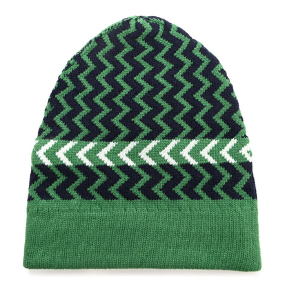Gucci Wool Tricot Zaggede Beanie Hat M Grass Green Blue 1 of 6