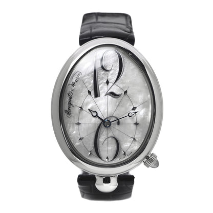 Breguet Stainless Steel Alligator Mother of Pearl 36mm Reine de Naples Automatic Watch 8967ST/58/986 1 of 9
