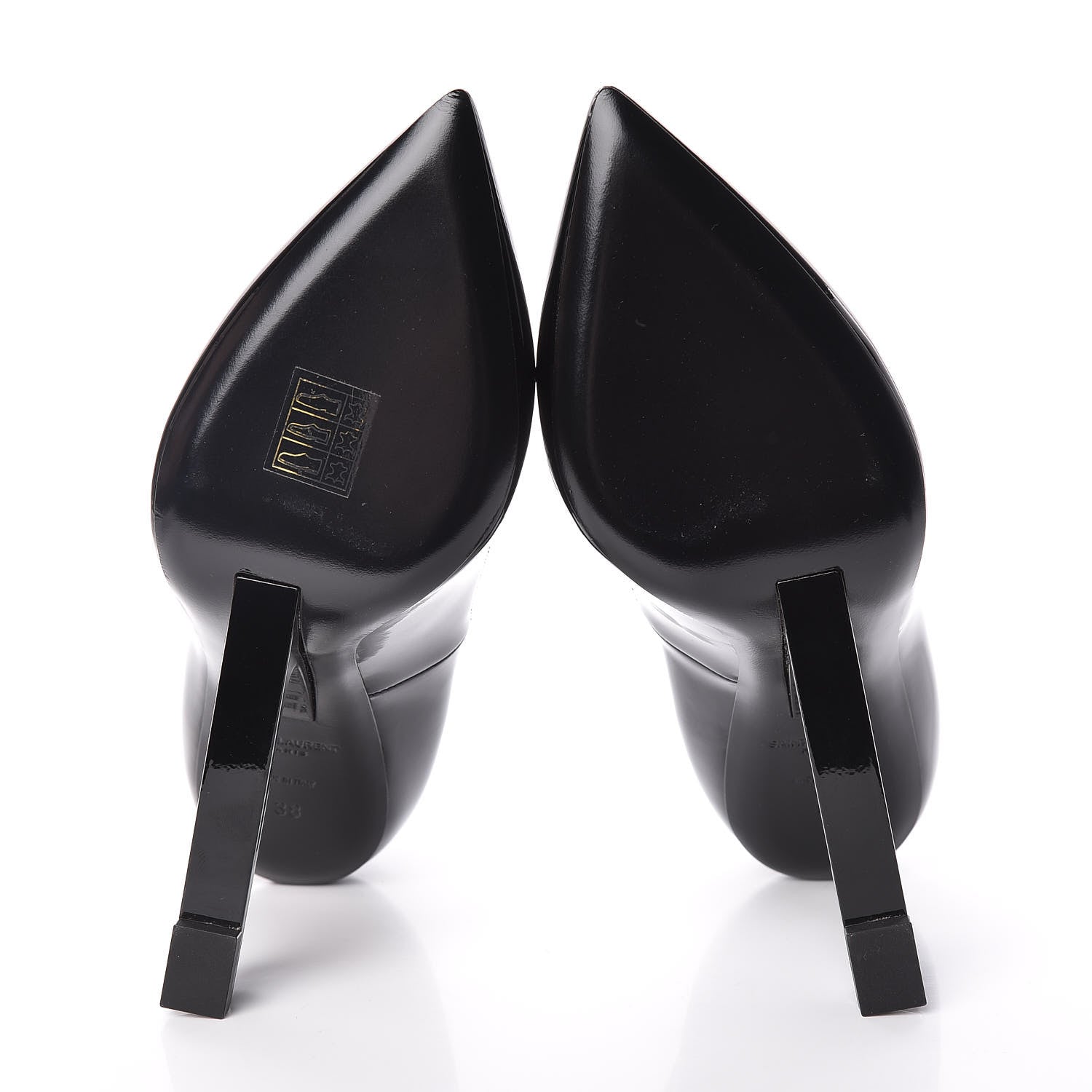 Saint Laurent Patent Opyum Appelle Moi Ankle Strap Pump 38 Black 5 of 10