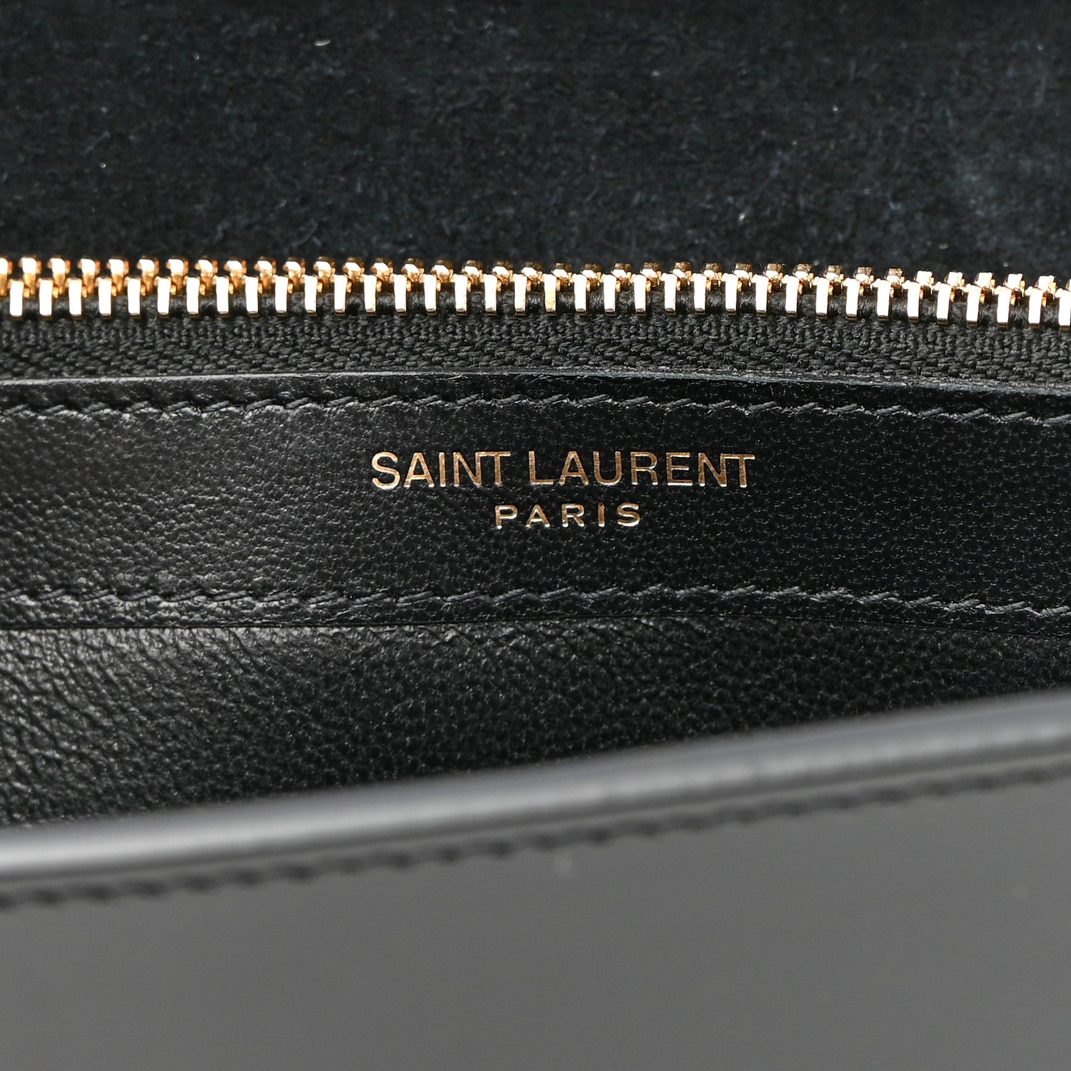 Saint Laurent Patent Calfskin Monogram Kate Wallet On Chain Black 7 of 10