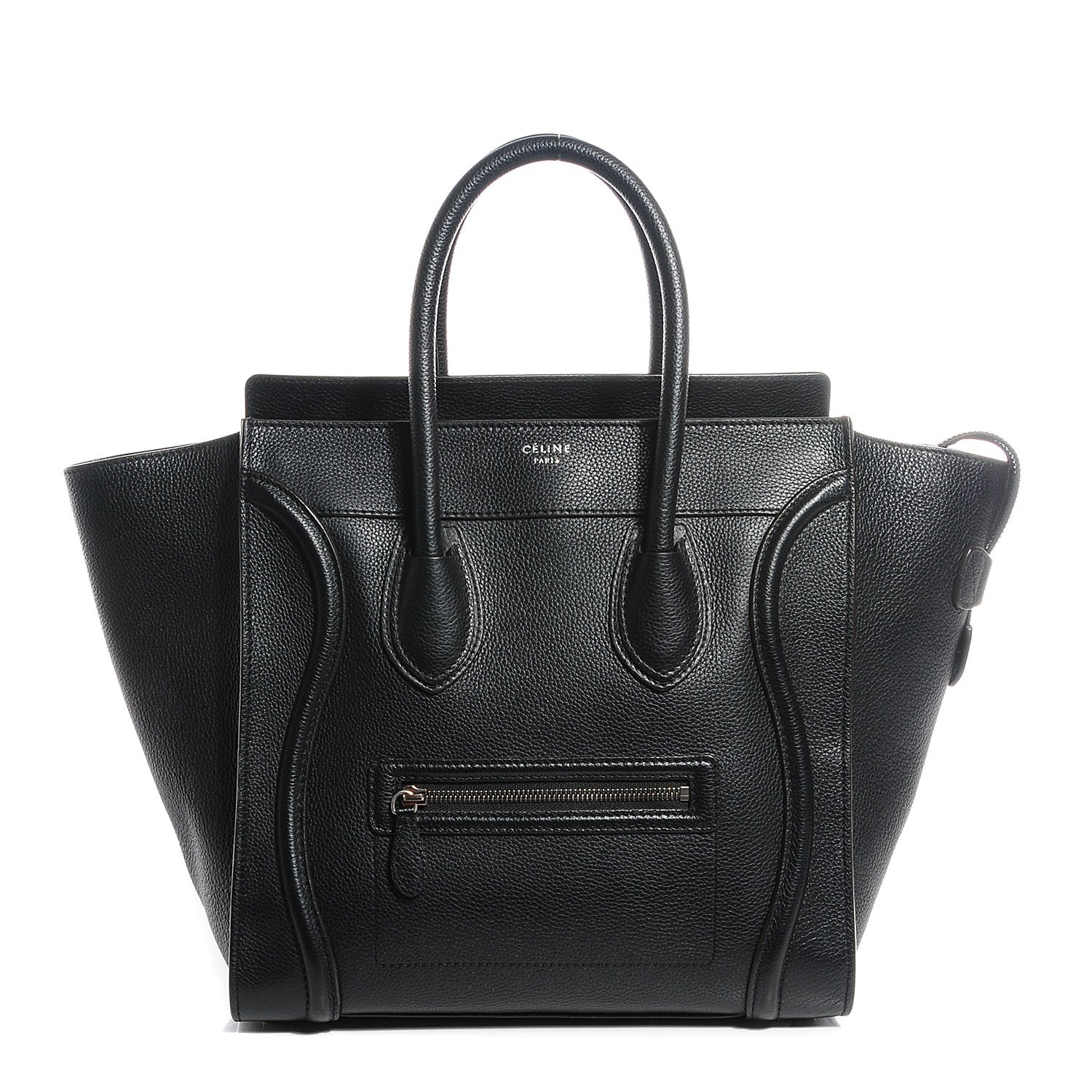 Celine Drummed Calfskin Mini Luggage Black 1 of 7