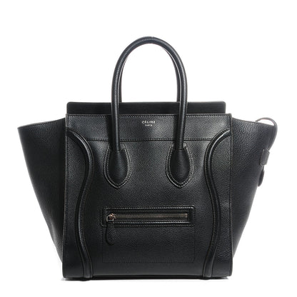 Celine Drummed Calfskin Mini Luggage Black 1 of 7
