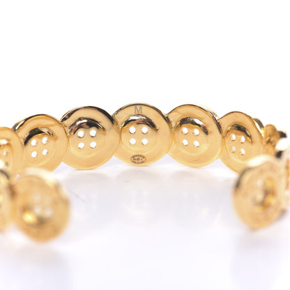 Chanel Metal Paris Button Logo Cuff Bracelet Gold 4 of 5