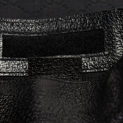 Gucci Monogram Messenger Crossbody Bag Black 9 of 10