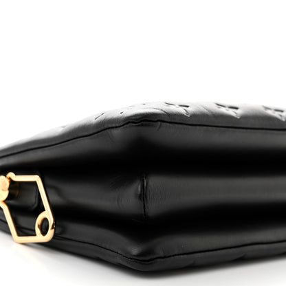 Louis Vuitton Lambskin Embossed Monogram Coussin BB Black 9 of 10