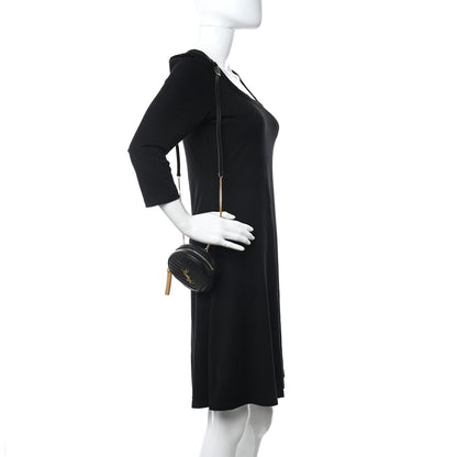 Saint Laurent Calfskin Matelasse Chevron Quilted Baby Round Vinyle Belt Bag Black 2 of 8