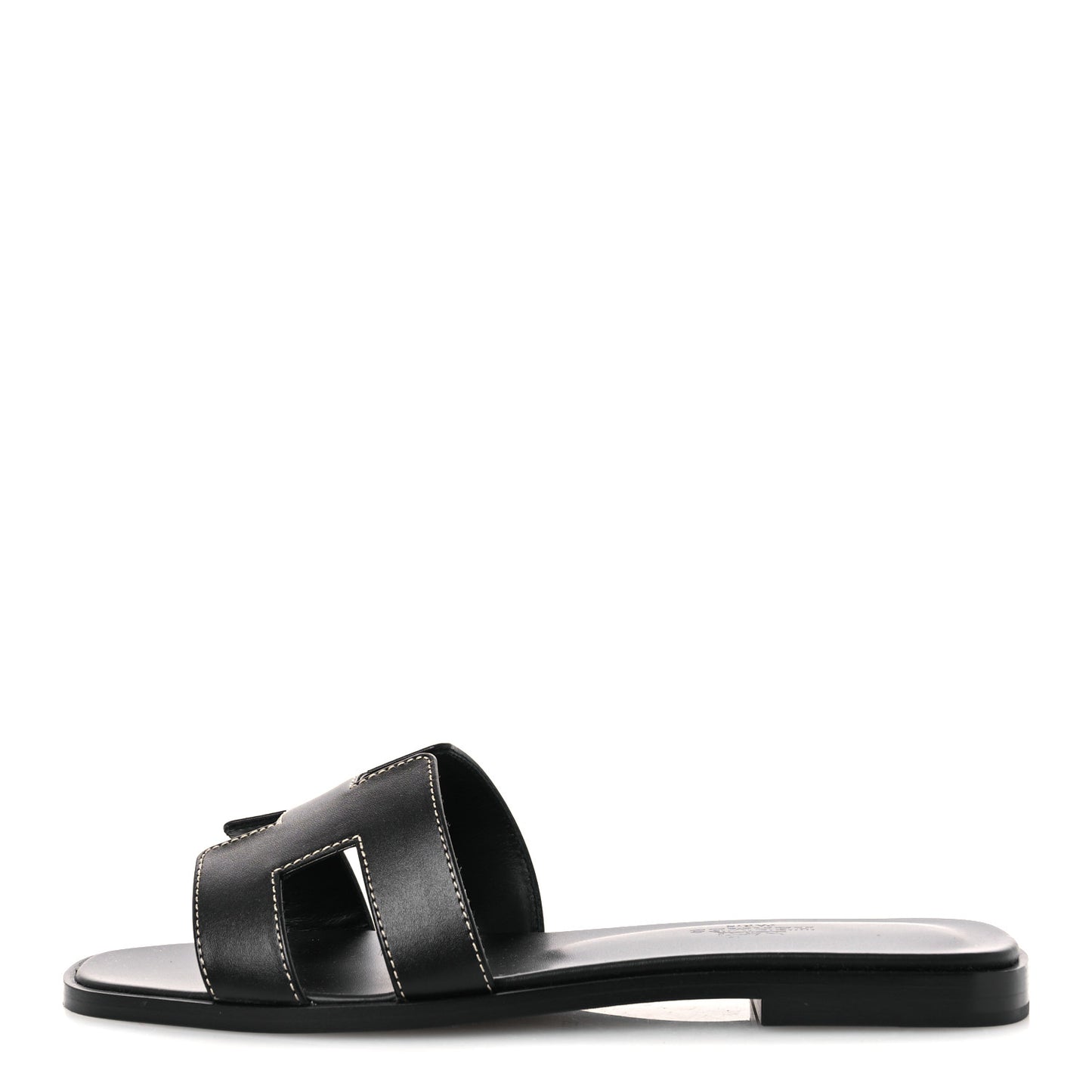 Box Calfskin Oran Sandals 36 Black