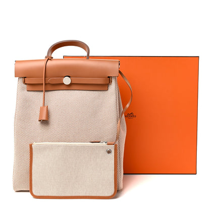 Hermes Vache Hunter Criss Viking Herbag a Dos Retourne Backpack Ecru Beige Naturel 12 of 12