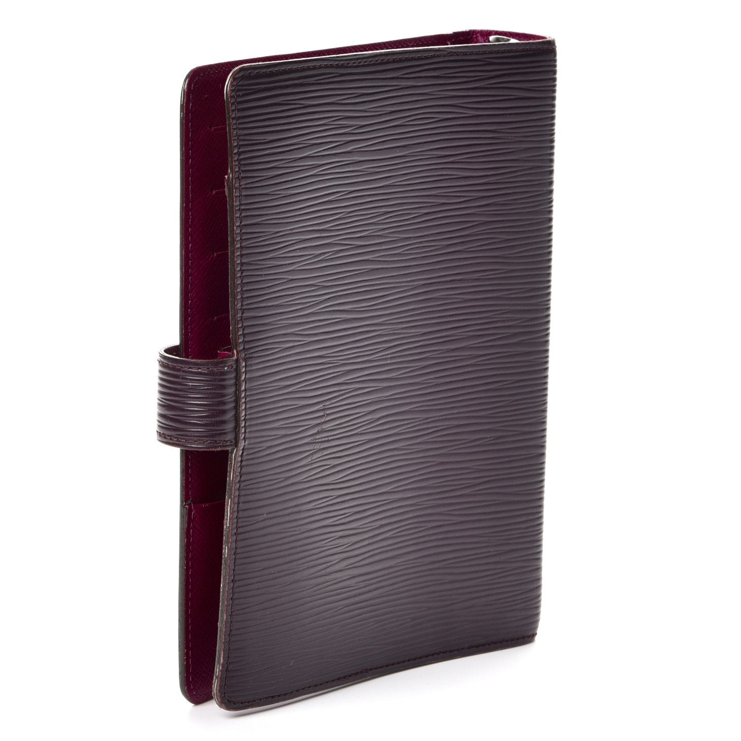 Louis Vuitton Epi Medium Ring Agenda Cover Cassis 3 of 10